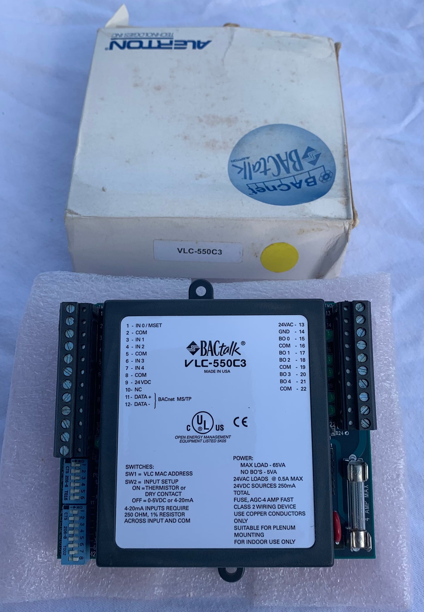 ALERTON VLC-550C3 BACTALK CONTROLLER - NEW OLD STOCK